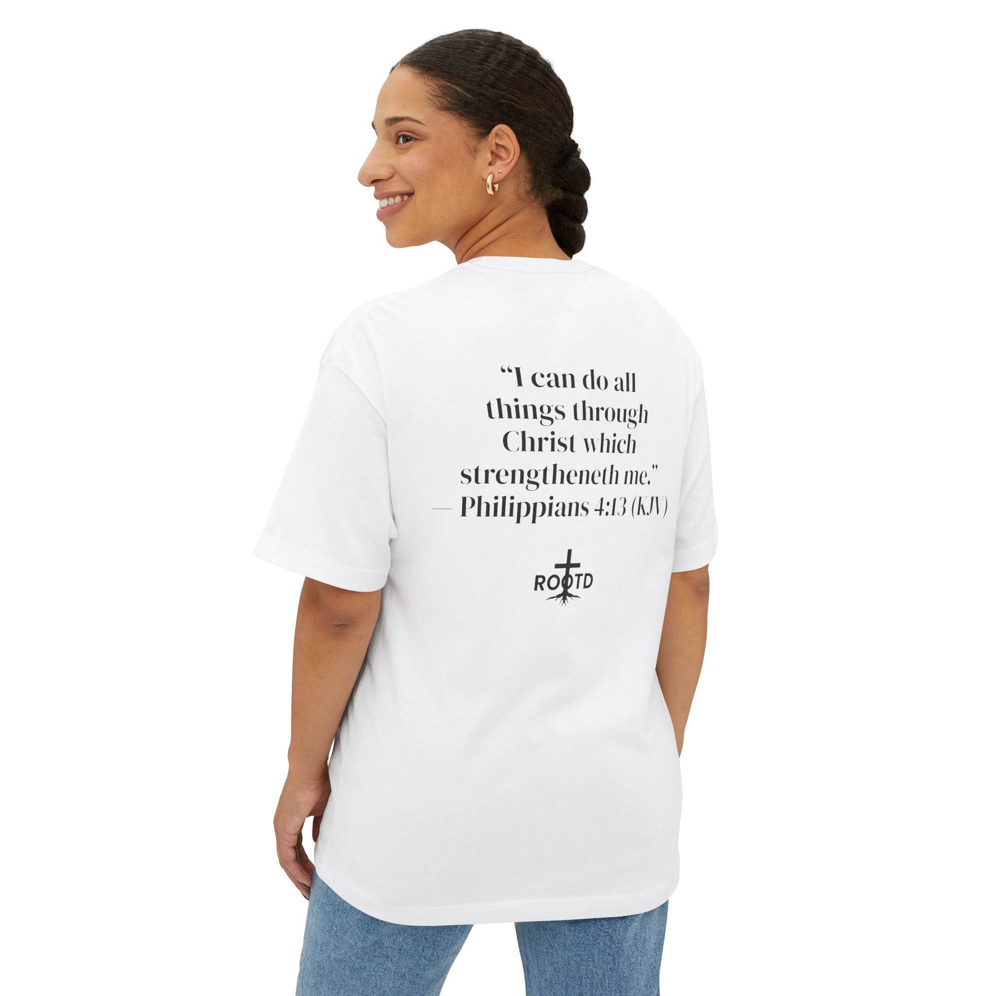 Built Within Oversized Tee - Philippians 4:13 Inspirational Christian T-Shirt