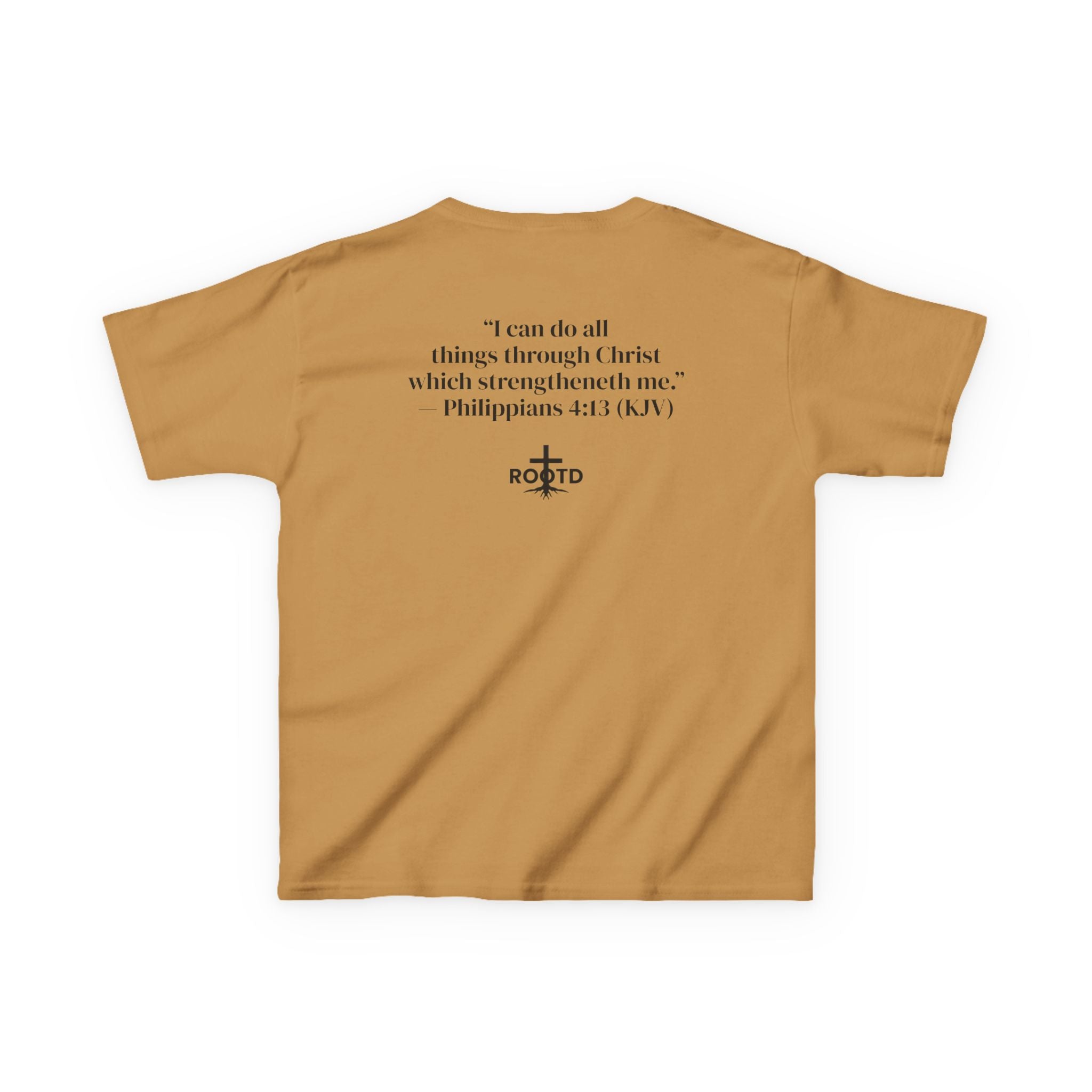 Kids Tee — "Built Within" Christian Scripture T‑Shirt (Philippians 4:13)