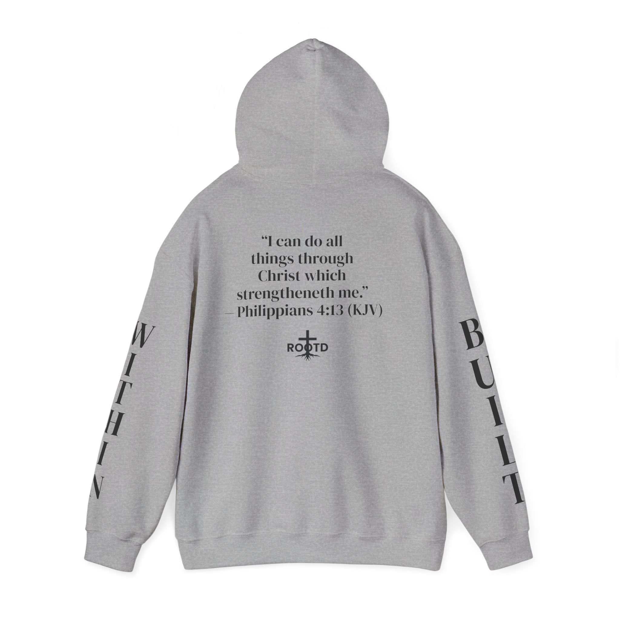 Built Within Hoodie — Philippians 4:13 Inspirational Christian Pullover