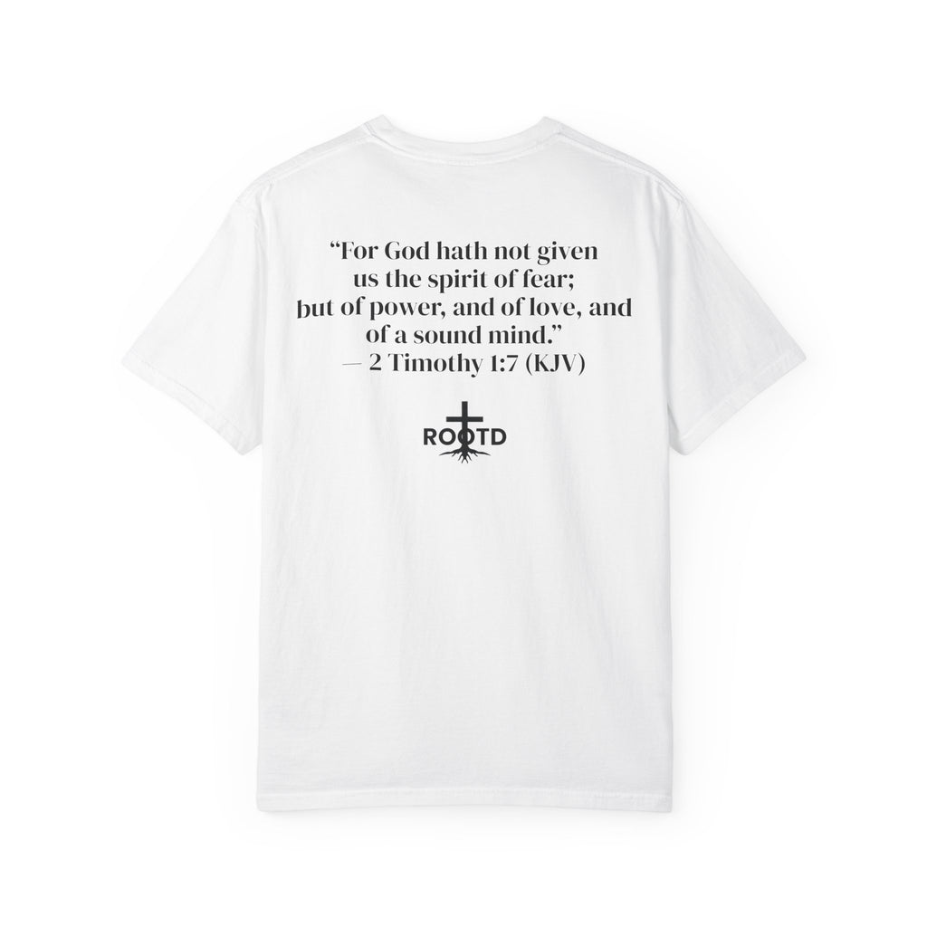 Discipline Over Motivation Christian T‑Shirt — 2 Timothy 1:7 Scripture Tee