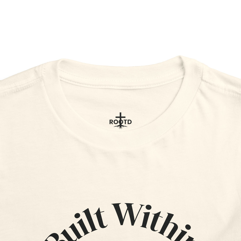 Toddler Tee — "Built Within" Christian Scripture Shirt (Philippians 4:13)