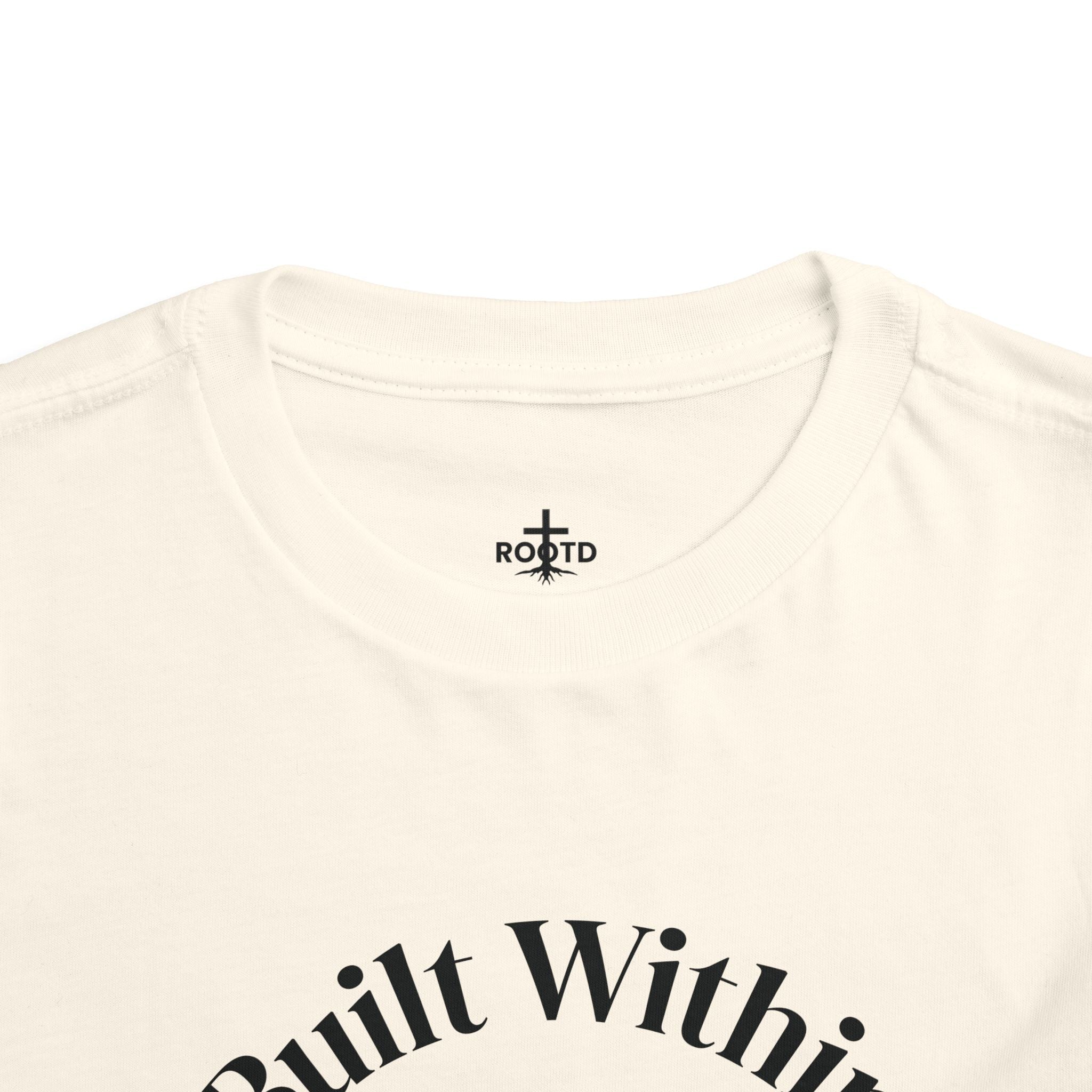 Toddler Tee — "Built Within" Christian Scripture Shirt (Philippians 4:13)