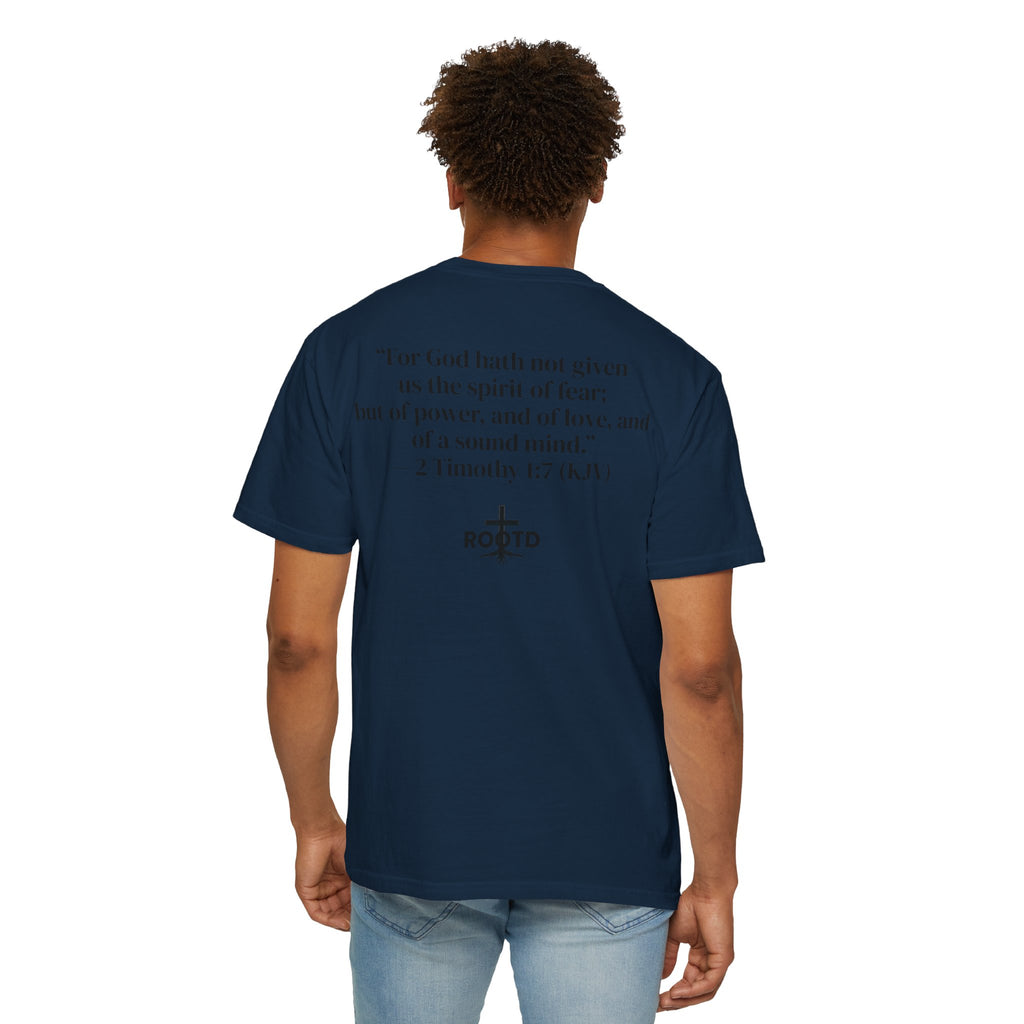 Discipline Over Motivation Christian T‑Shirt — 2 Timothy 1:7 Scripture Tee