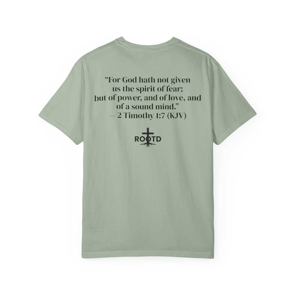 Discipline Over Motivation Christian T‑Shirt — 2 Timothy 1:7 Scripture Tee