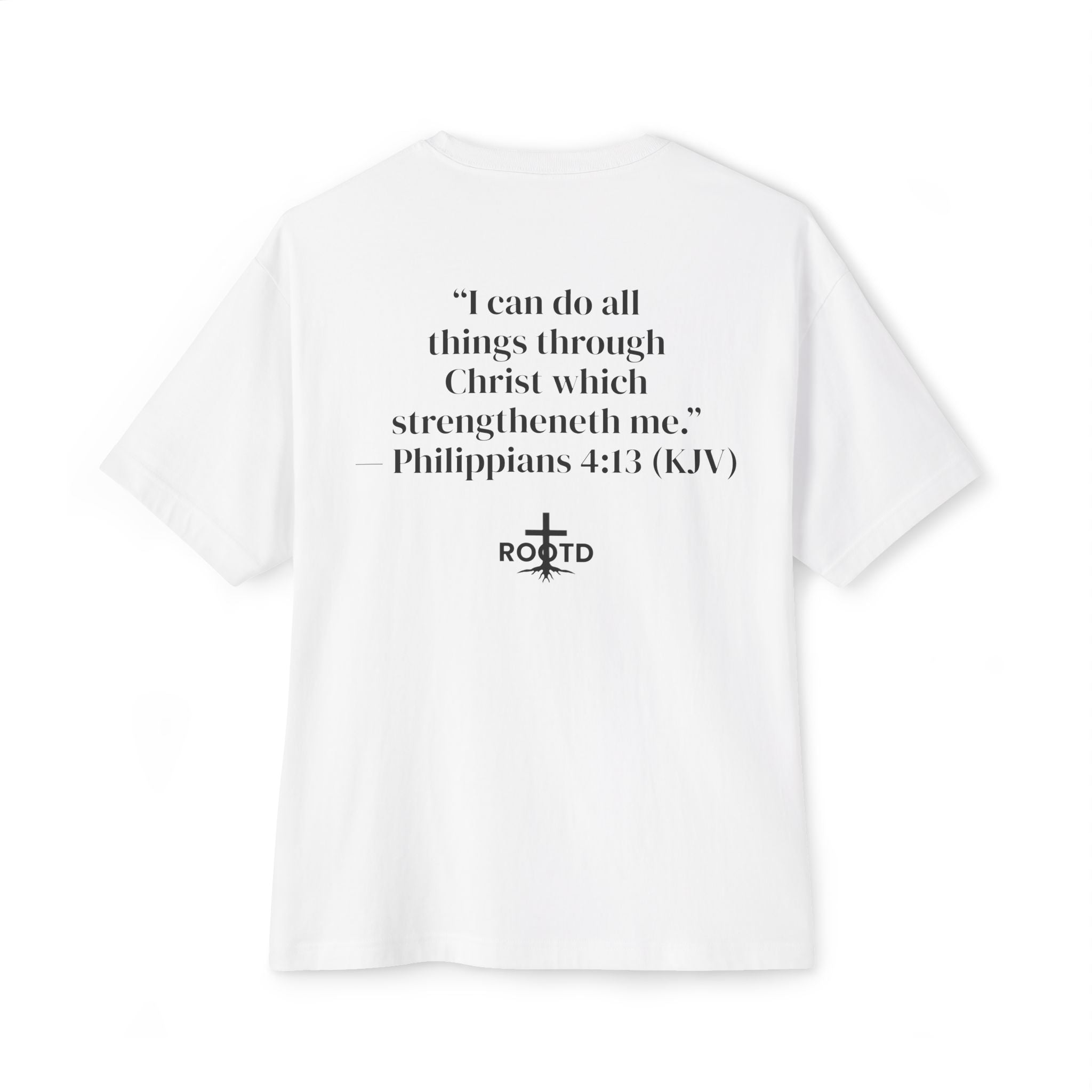 Built Within Oversized Tee - Philippians 4:13 Inspirational Christian T-Shirt