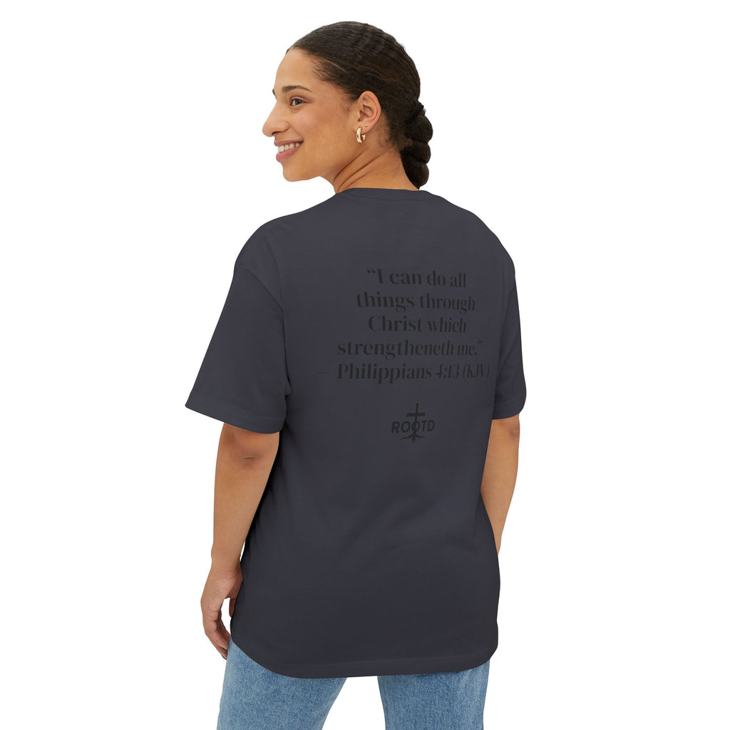Built Within Oversized Tee - Philippians 4:13 Inspirational Christian T-Shirt