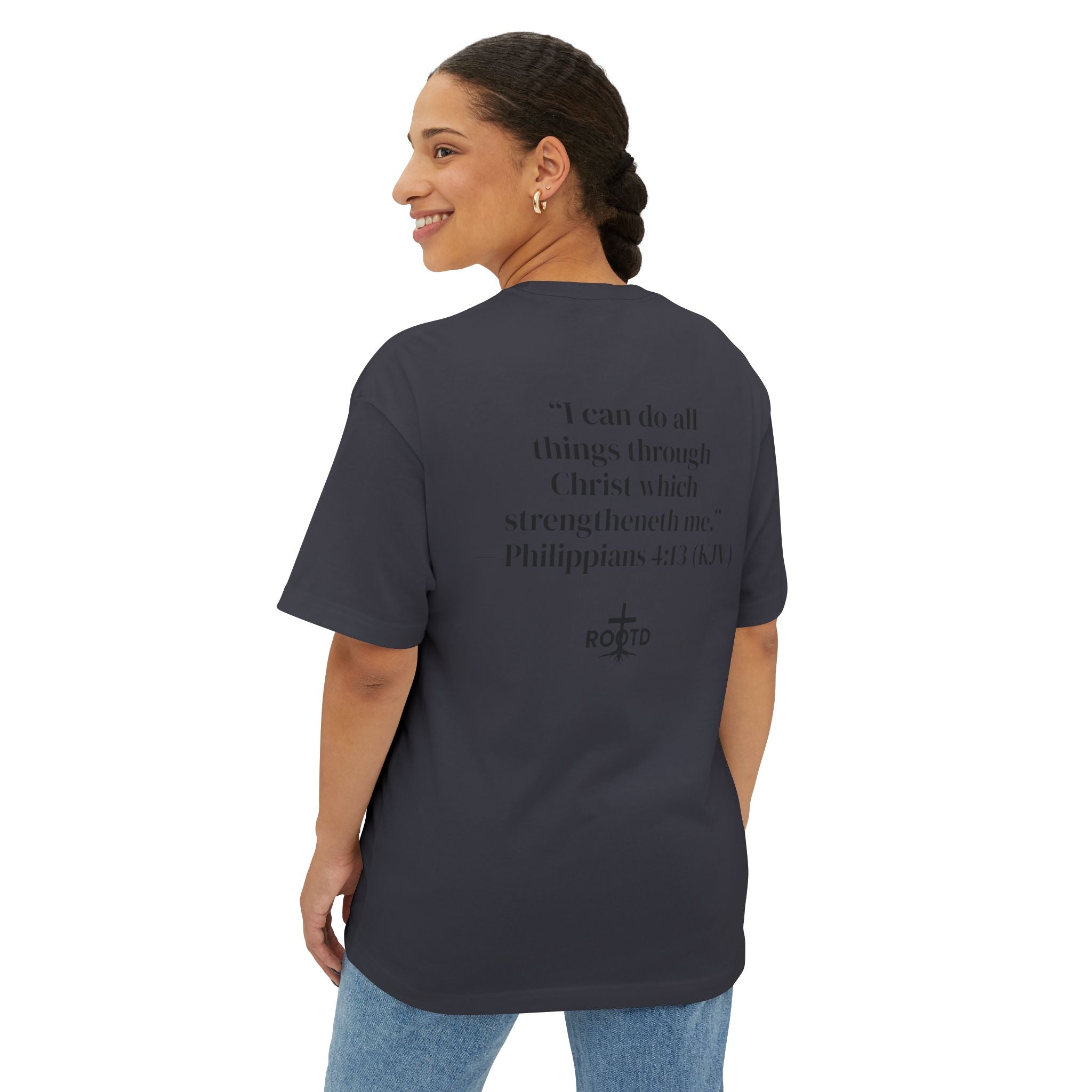 Built Within Oversized Tee - Philippians 4:13 Inspirational Christian T-Shirt