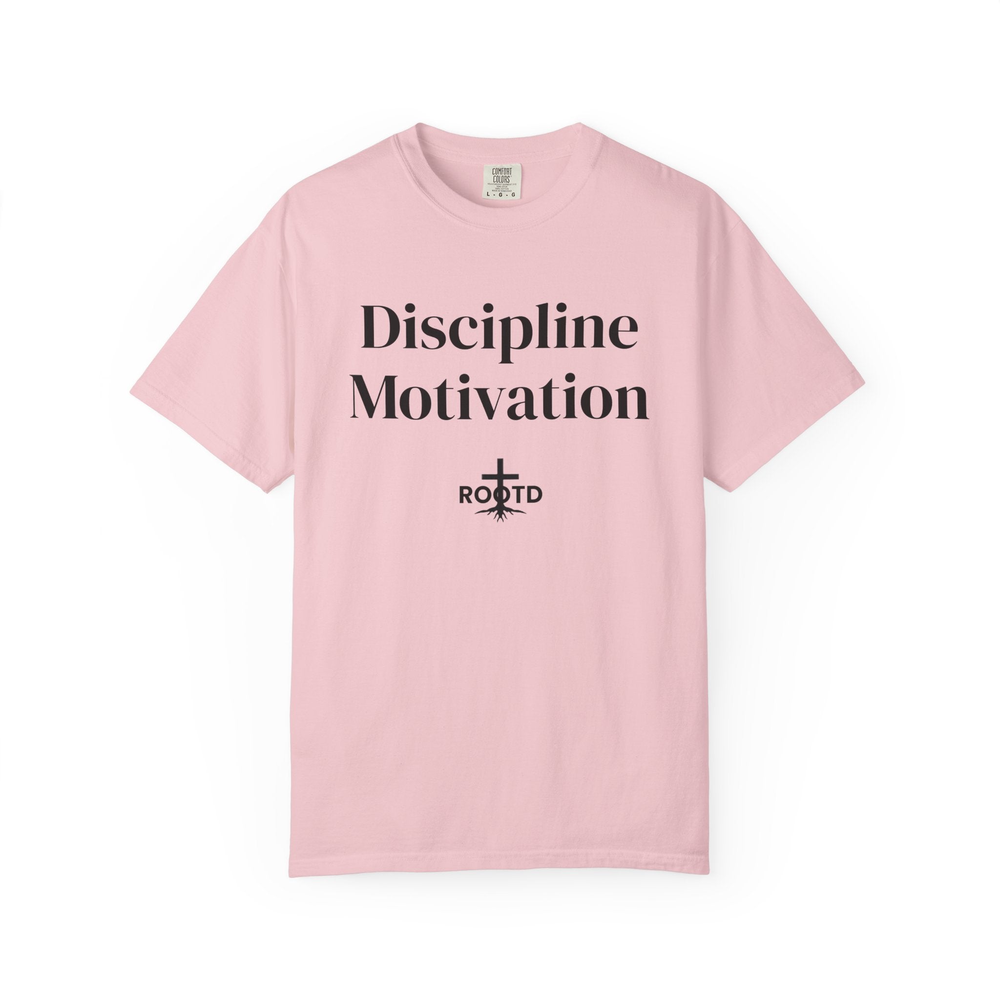 Discipline Over Motivation Christian T‑Shirt — 2 Timothy 1:7 Scripture Tee
