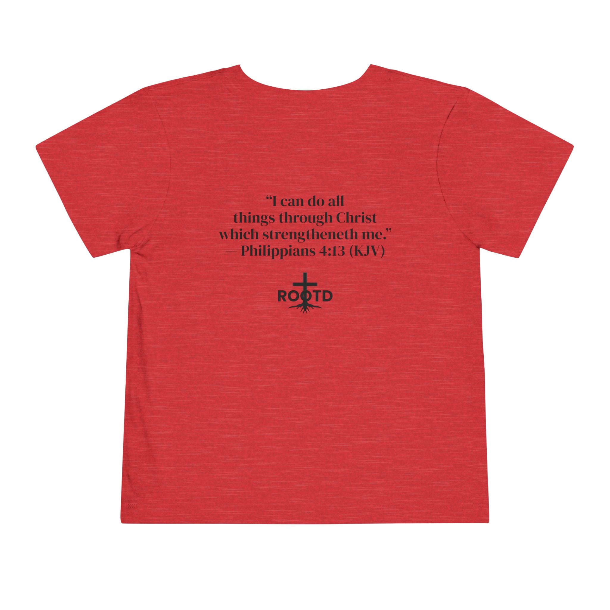 Toddler Tee — "Built Within" Christian Scripture Shirt (Philippians 4:13)